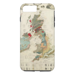 Composite Geological, palaeontological map iPhone 8 Plus/7 Plus Case