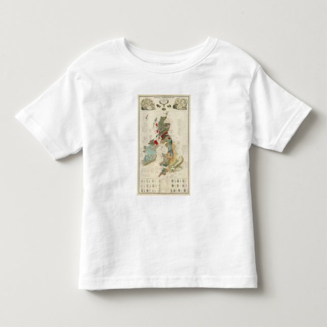 Composite Geological, palaeontological map Toddler T-shirt (Front)