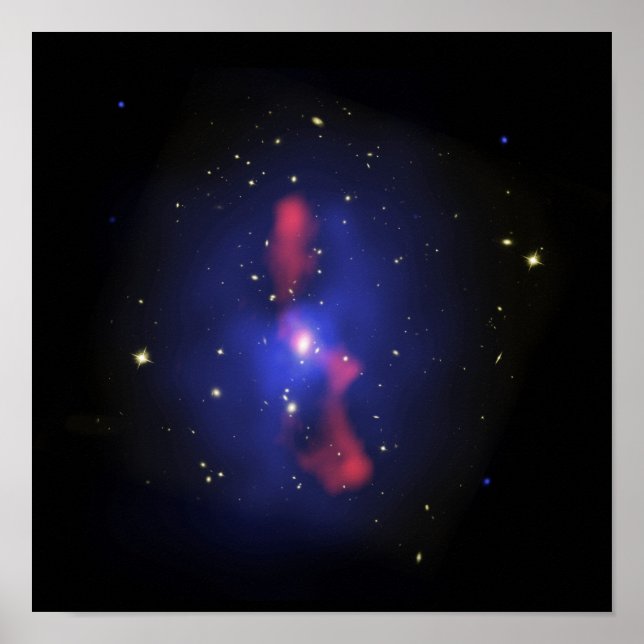 Composite image of a galaxy cluster poster (Front)