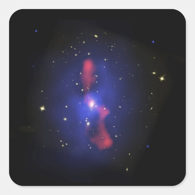 Composite image of a galaxy cluster square sticker (Front)