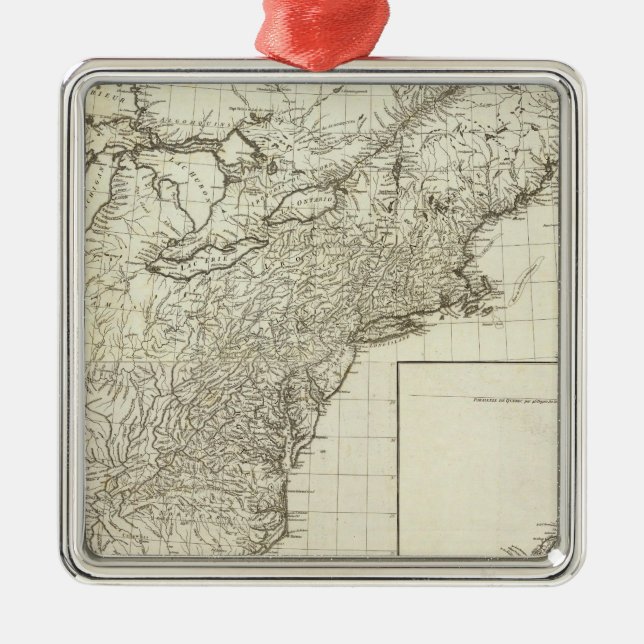 Composite Map of Canada Metal Ornament (Front)