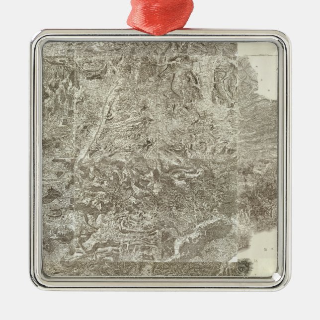 Composite Map of France Metal Ornament (Front)