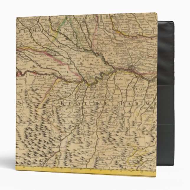 Composite map of Po River Valley Binder (Front/Inside)