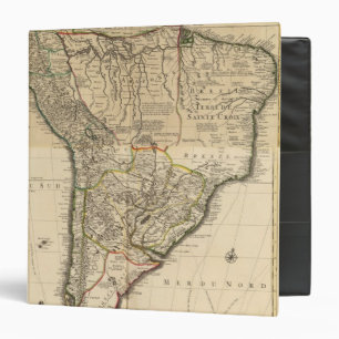 Composite map of South America 3 Ring Binder
