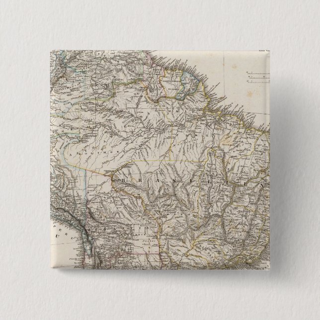 Composite Map of South America Button (Front)