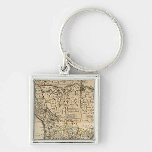 Composite map of South America Keychain (Front)