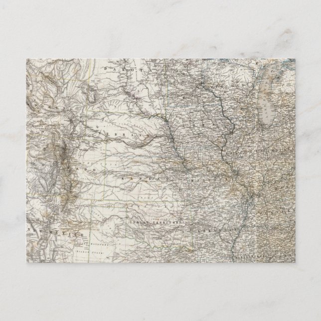 Composite Map of United States of America Postcard (Front)