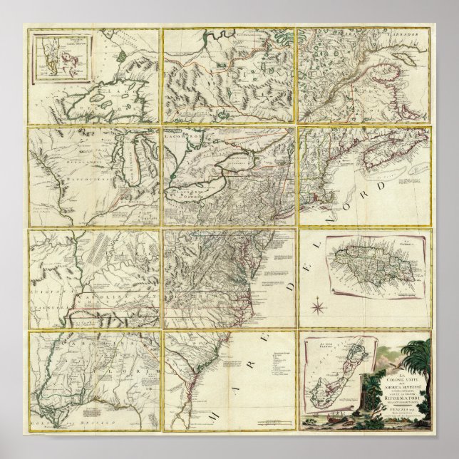 Composite map of United States Poster (Front)