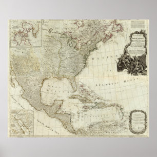 Composite North America, West India Islands Poster