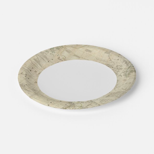 Composite North & South America Paper Plates (Angled)