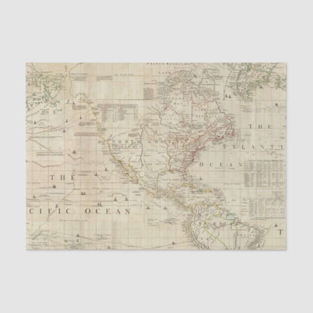 Composite North & South America Tissue Paper (Front)