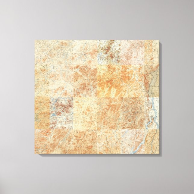 Composite of 24 Adirondack Topographic Maps Canvas Print (Front)