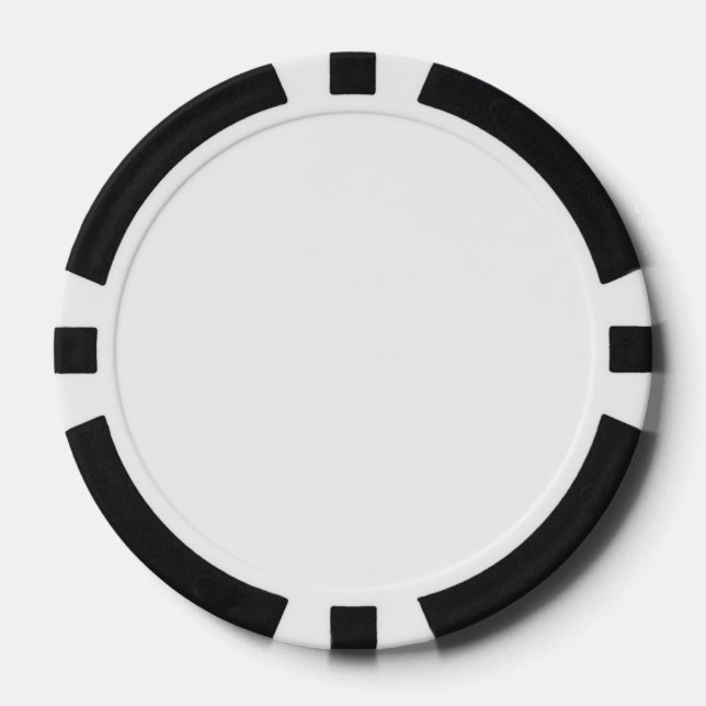 Composite Poker Chips, Black Striped Edge Chips (Front)