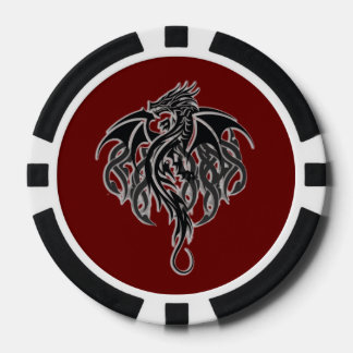 Composite Poker Chips, Black Striped Edge Chips