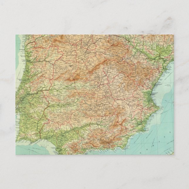 Composite Spain, Portugal Postcard (Front)