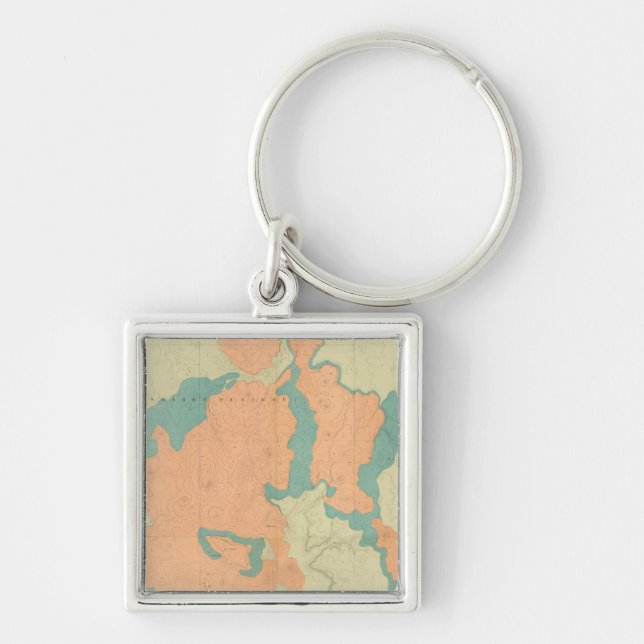 Composite Uinkaret Plateau North and South half Keychain (Front)