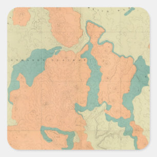 Composite Uinkaret Plateau North and South half Square Sticker