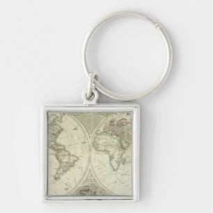 Composite World or terraqueous globe Keychain