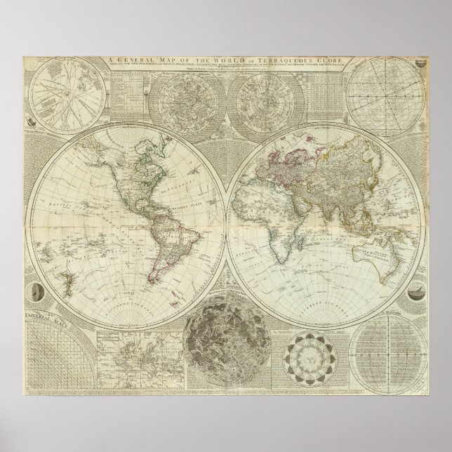 Composite World or terraqueous globe Poster (Front)