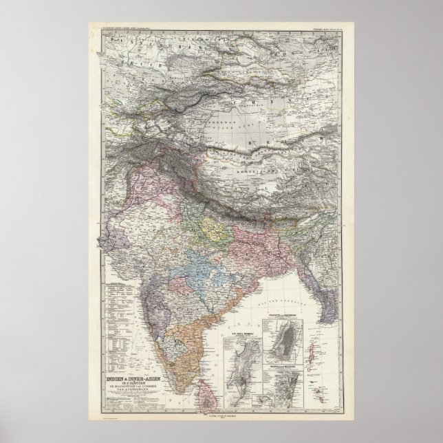 CompositeMap of India, Asia Poster (Front)
