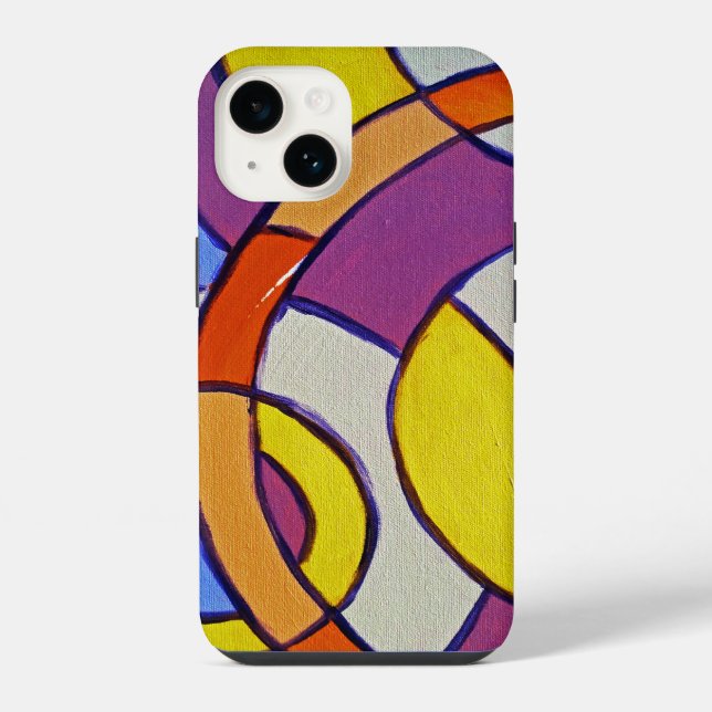 Composition #14 by Michael Moffa Iphone Case (Back)