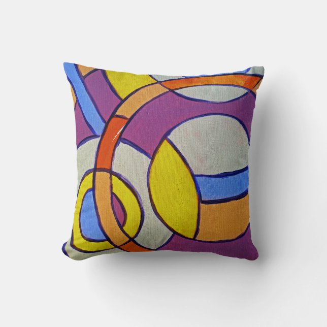Composition #14 by Michael Moffa Throw Pillow (Front)