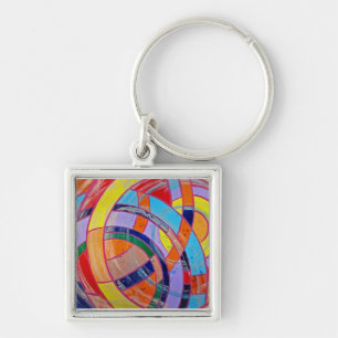 Composition #15 by Michael Moffa Keychain