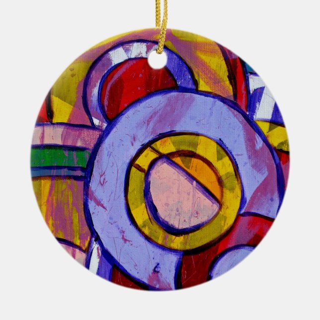 Composition #19 by Michael Moffa Ceramic Ornament (Front)