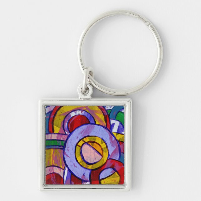 Composition #19 by Michael Moffa Keychain (Front)