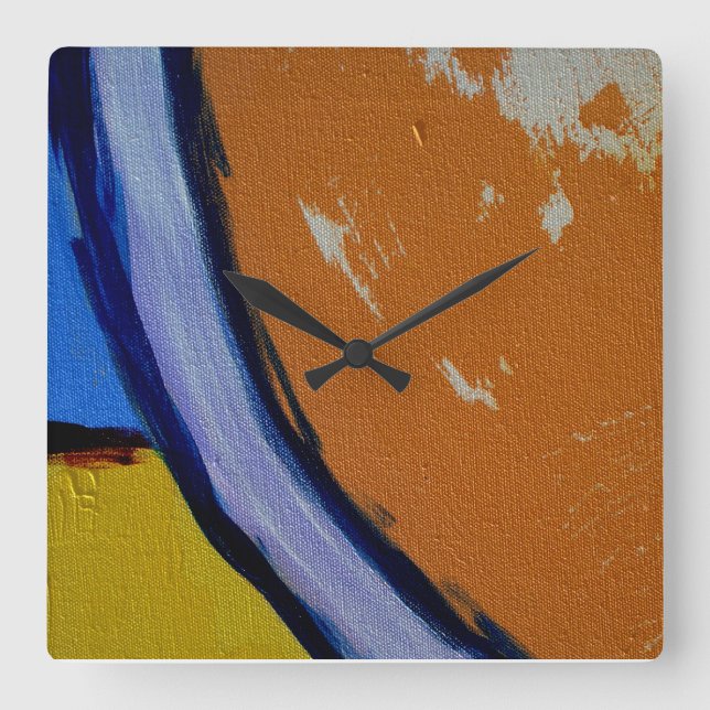 Composition #1A by Michael Moffa Square Wall Clock (Front)