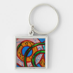 Composition #20 by Michael Moffa Keychain