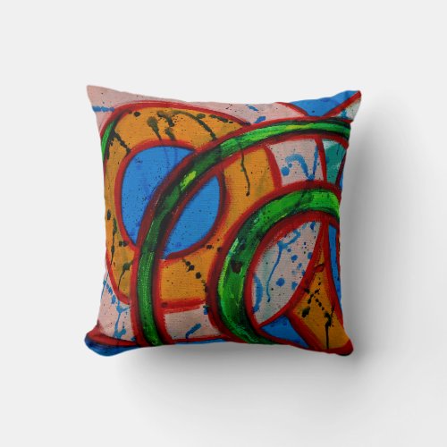 Composition 20 by Michael Moffa Throw Pillow