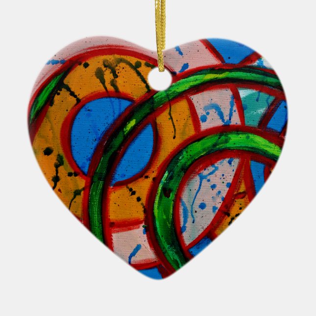 Composition #20A by Michael Moffa Ceramic Ornament (Front)