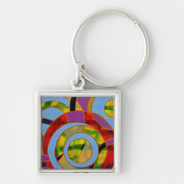 Composition #21 by Michael Moffa Keychain (Front)