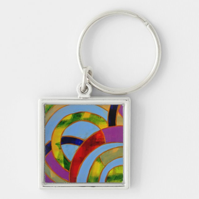 Composition #21A by Michael Moffa Keychain (Front)