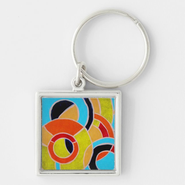 Composition #22 by Michael Moffa Keychain (Front)
