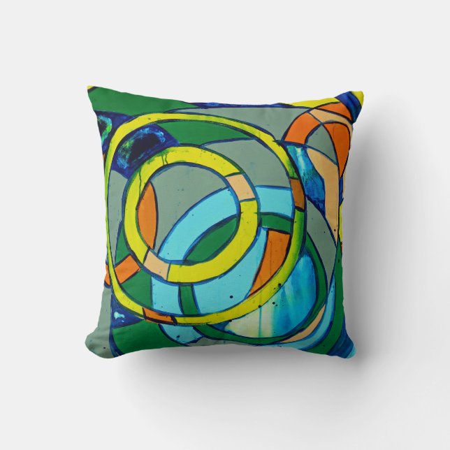 Composition #26 by Michael Moffa Throw Pillow (Front)