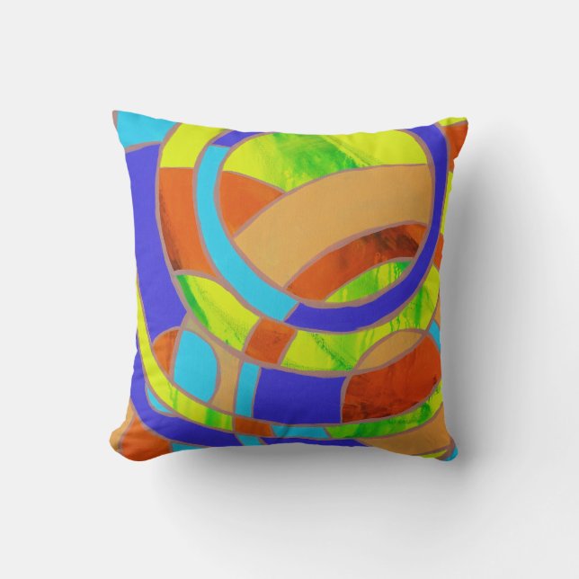 Composition #27 by Michael Moffa Throw Pillow (Front)
