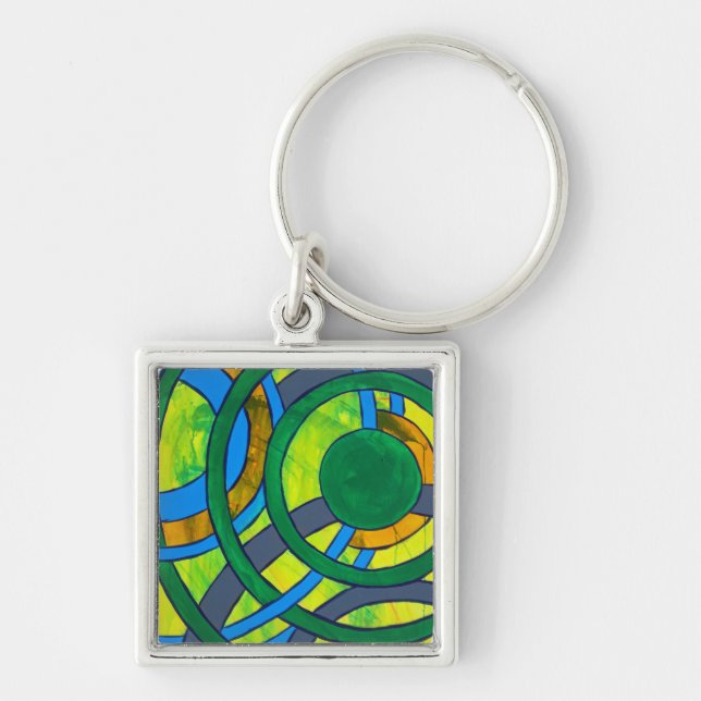 Composition #28 by Michael Moffa Keychain (Front)