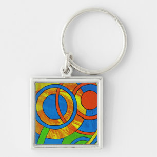 Composition #29 by Michael Moffa Keychain