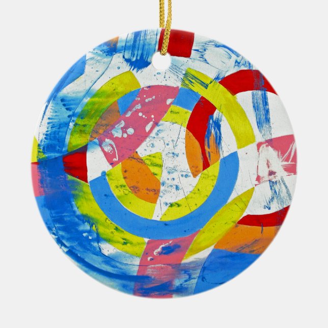 Composition #2 by Michael Moffa Ceramic Ornament (Front)