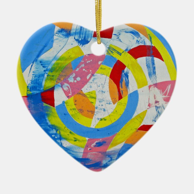 Composition #2 by Michael Moffa Ceramic Ornament (Front)