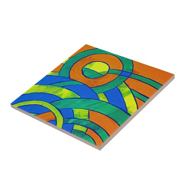 Composition #30 by Michael Moffa Ceramic Tile (Side)