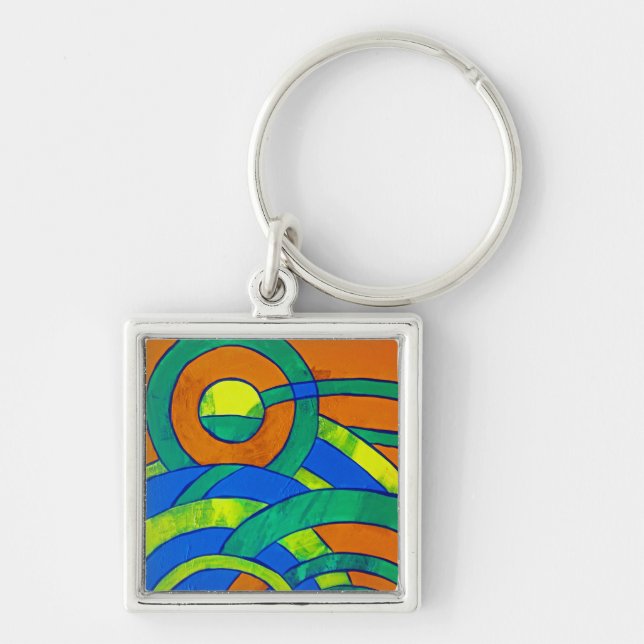 Composition #30 by Michael Moffa Keychain (Front)