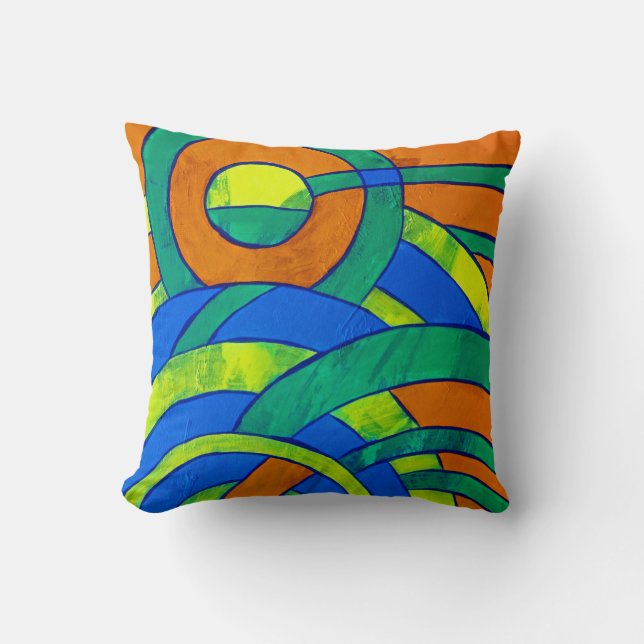 Composition #30 by Michael Moffa Throw Pillow (Front)