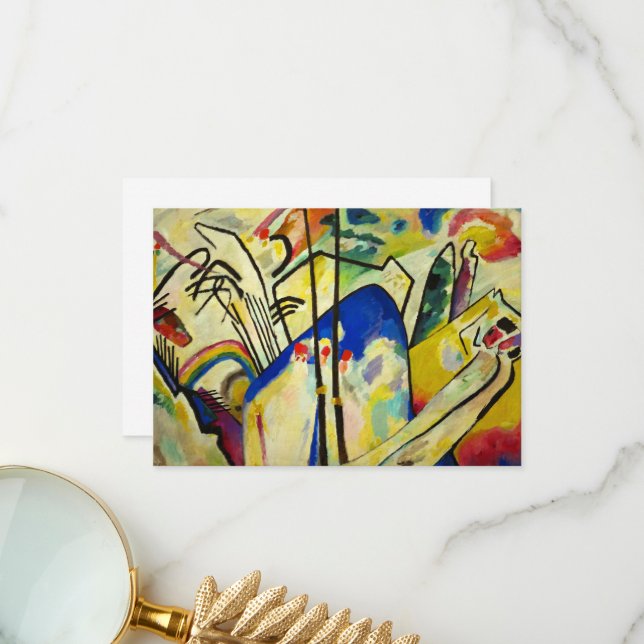 Composition 4 by Wassily Kandinsky Thank You Card (Front/Back In Situ)