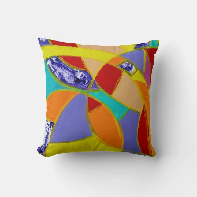 Composition #5 by Michael Moffa Throw Pillow (Front)