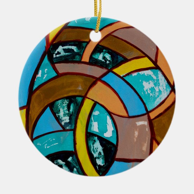 Composition #8 by Michael Moffa Ceramic Ornament (Front)