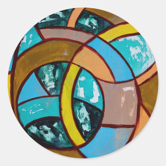 Composition #8 by Michael Moffa Classic Round Sticker (Front)