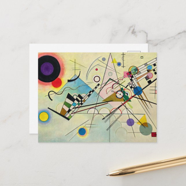 Composition 8 by Wassily Kandinsky Holiday Postcard (Front/Back In Situ)